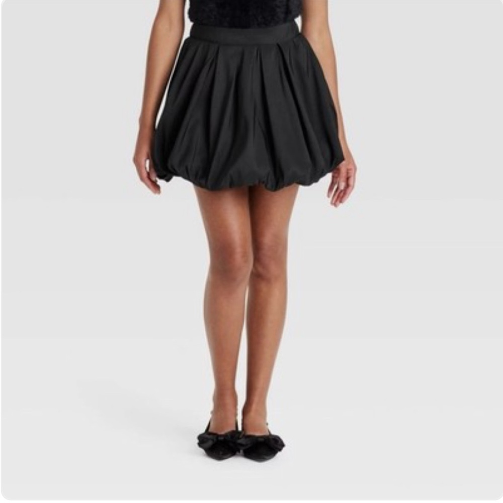 A New Day Bubble Hem Mini Skirt Cocktail Black